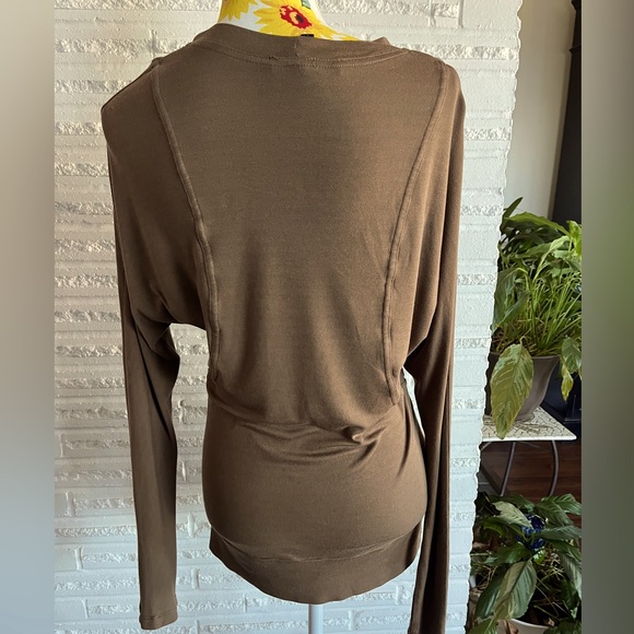 BCBG Maxazria brown/taupe shirt - Picture 3 of 6